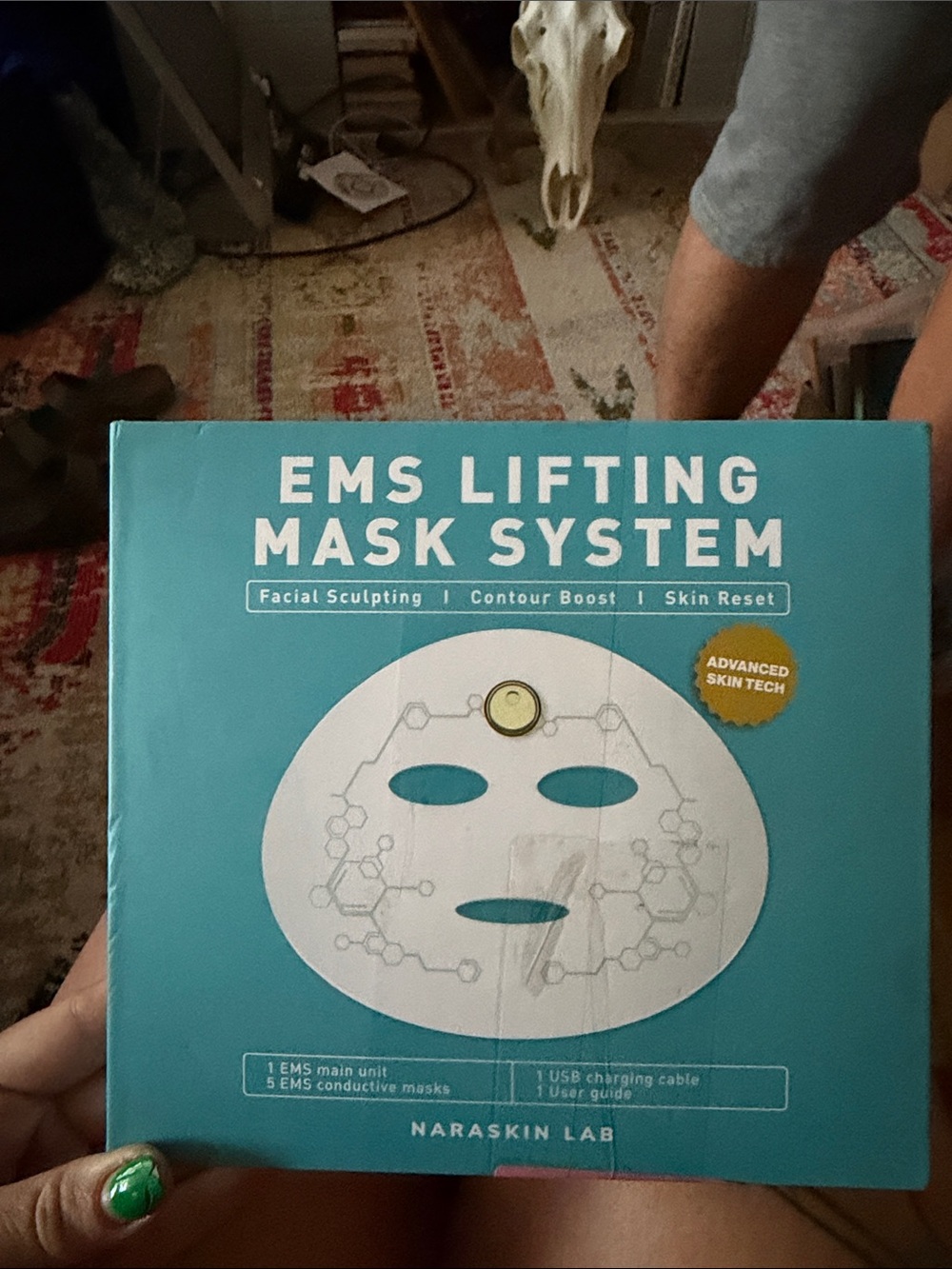 EMS Lifting Mask System – Teal Facial Sculpting Device